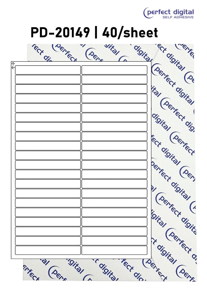 PD-20149 SRA3 Digital Labels 20x149mm Rectangles