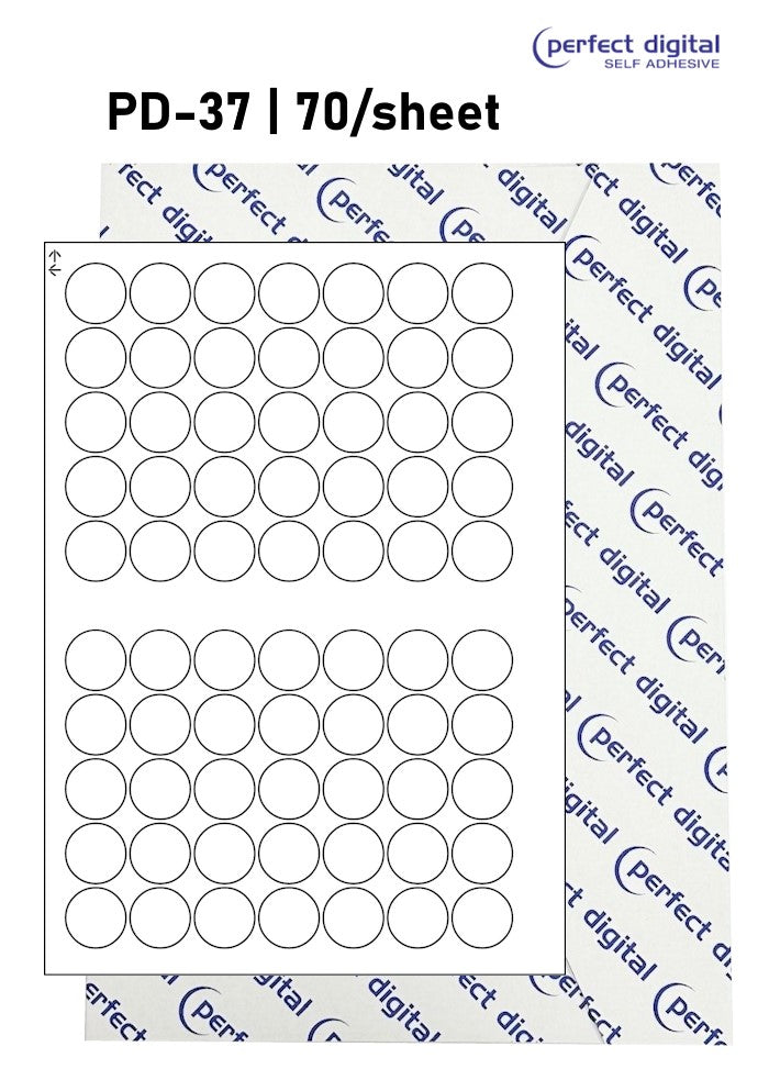 PD-37 SRA3 Digital Labels 37mm Dia Circles