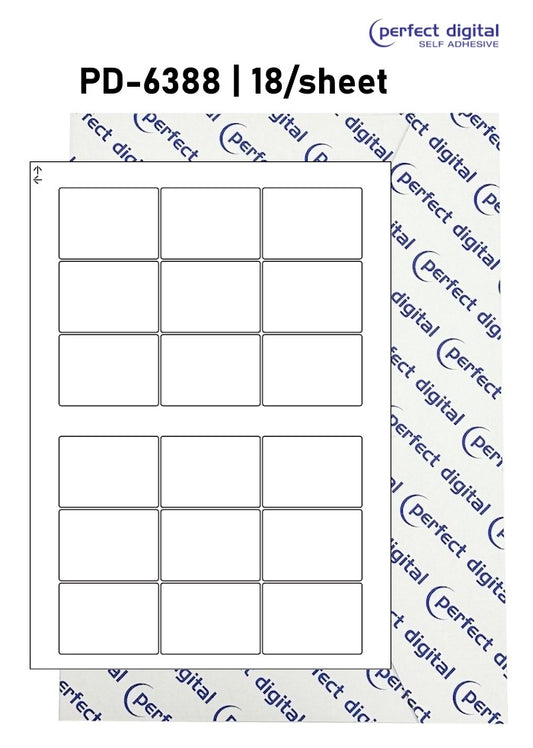 PD-6388 SRA3 Digital Labels 63x88mm Rectangles