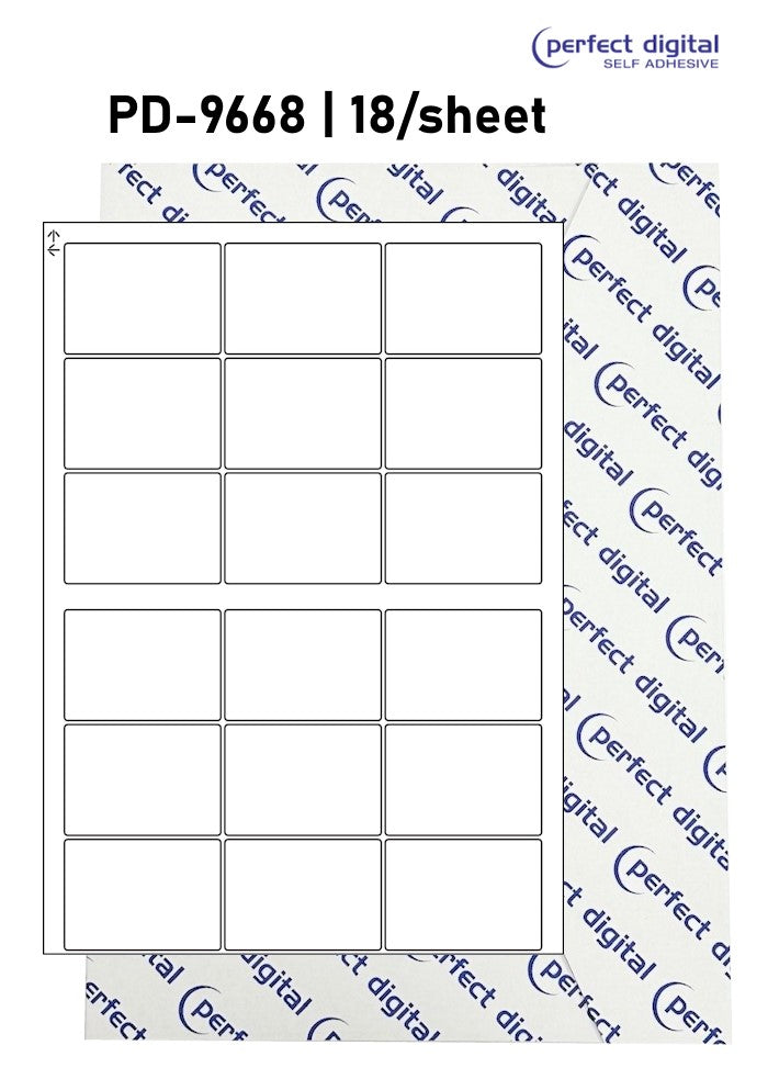 PD-9668 SRA3 Digital Labels 68x96mm Rectangles