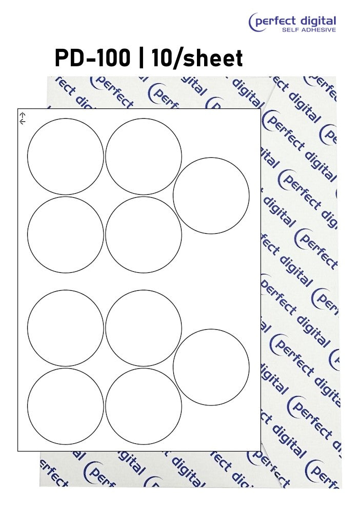 PD-100 SRA3 Digital Labels 100mm Dia Circles