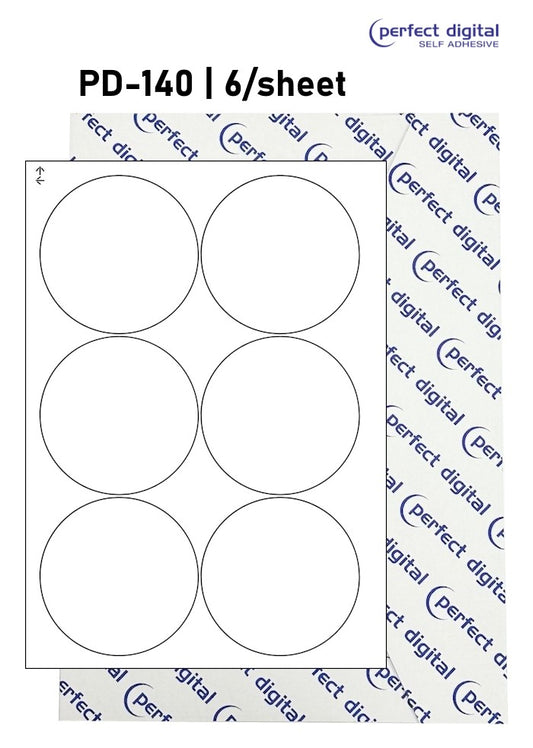 PD-140 SRA3 Digital Labels 140mm Dia Circles