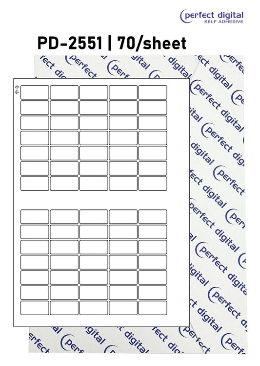 PD-2551 SRA3 Digital Labels 25x51mm Rectangles