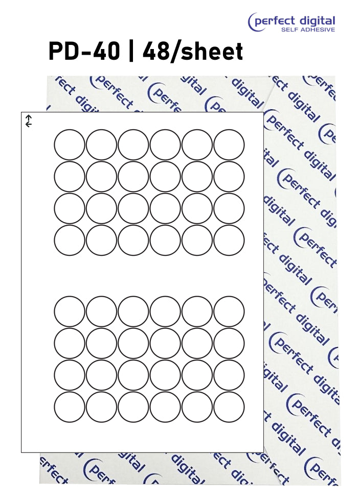 *NEW* PD-40 SRA3 Digital Labels 40mm Dia Circles