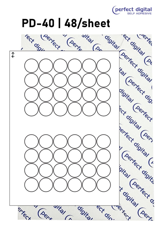 *NEW* PD-40 SRA3 Digital Labels 40mm Dia Circles