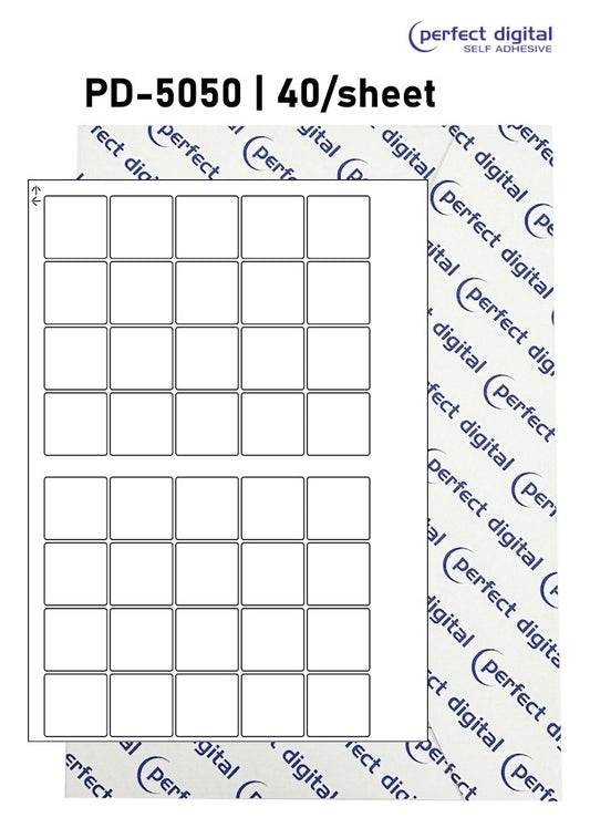 PD-5050 SRA3 Digital Labels 50x50mm Squares