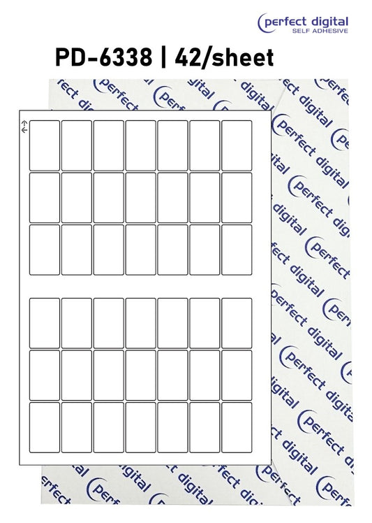 PD-6338 SRA3 Digital Labels 38.1x63.5mm Rectangles