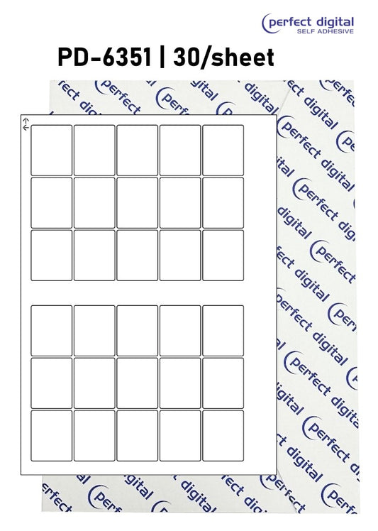 PD-6351 SRA3 Digital Labels 63x51mm Rectangles