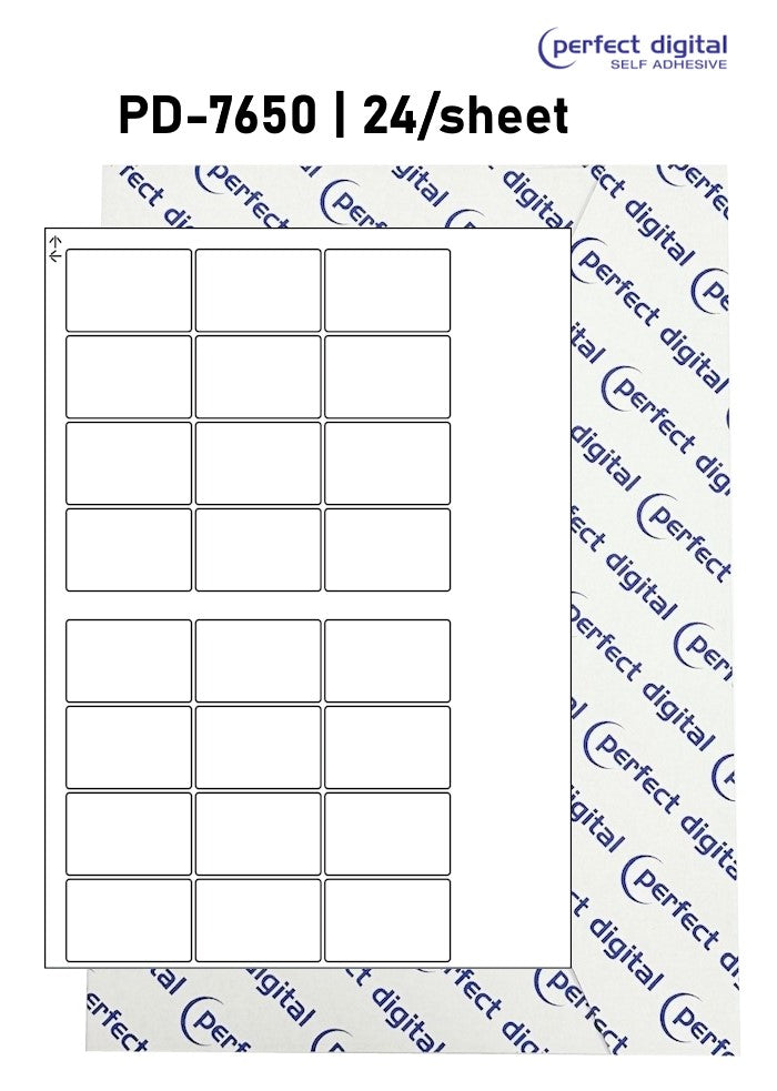 PD-7650 SRA3 Digital Labels 50x76mm Rectangles