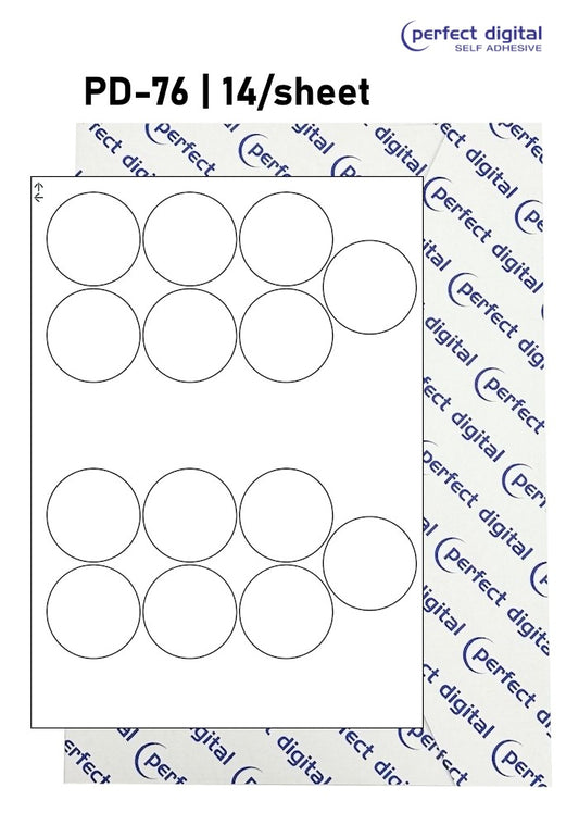 PD-76 SRA3 Digital Labels 76mm Dia Circles