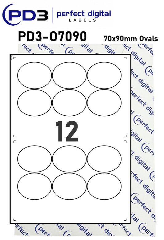 PD3-O7090 SRA3 Digital Labels 70x90mm Ovals