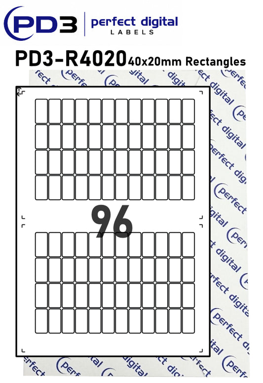PD3-R4020 SRA3 Digital Labels 40x20mm Rectangles