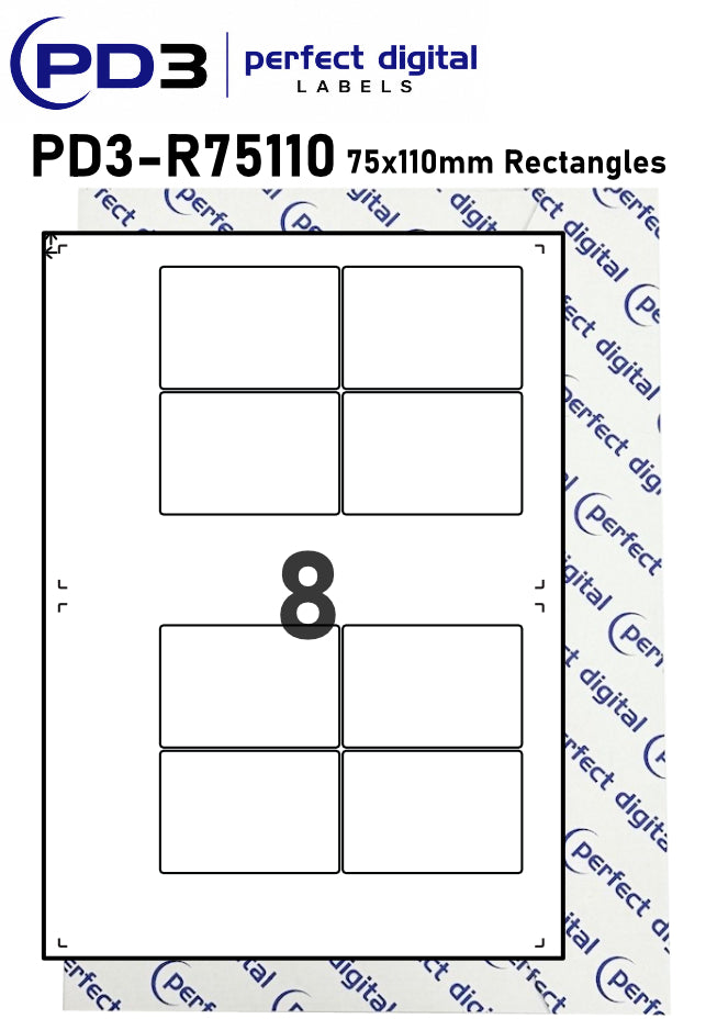 PD3-R75110 SRA3 Digital Labels 75x110mm Rectangles