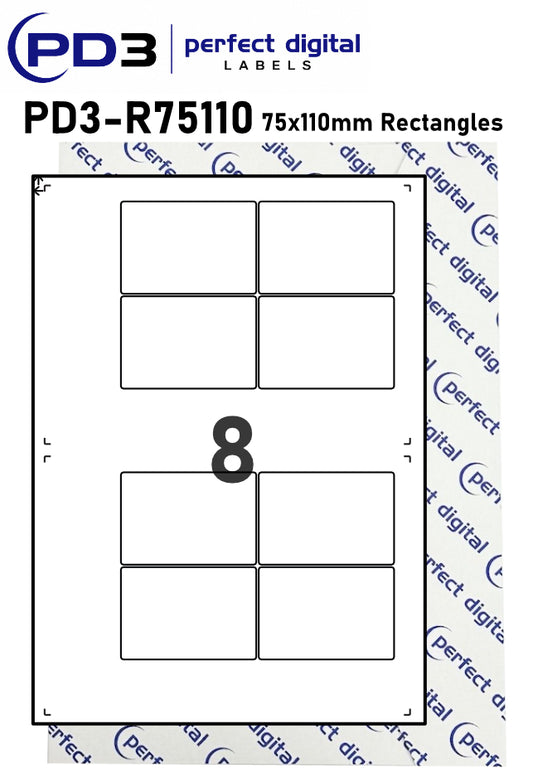PD3-R75110 SRA3 Digital Labels 75x110mm Rectangles