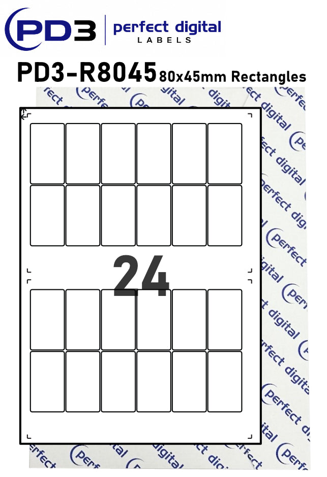 PD3-R8045 SRA3 Digital Labels 80x45mm Rectangles