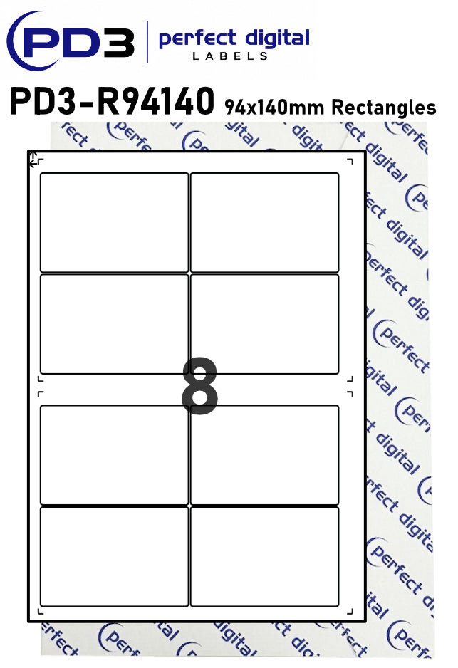 PD3-R94140 SRA3 Digital Labels 94x140mm Rectangles