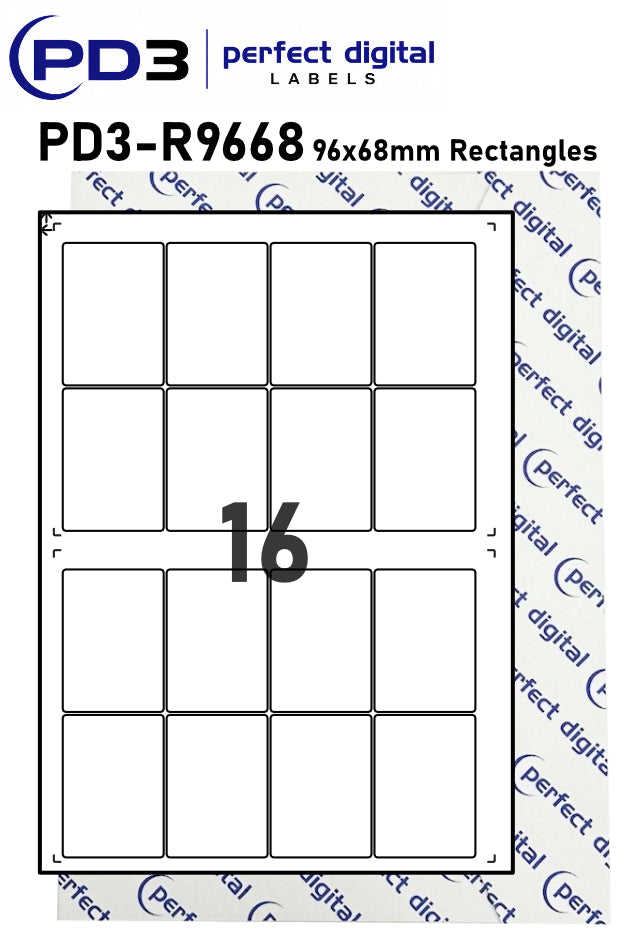 PD3-R9668 SRA3 Digital Labels 68x96mm Rectangles