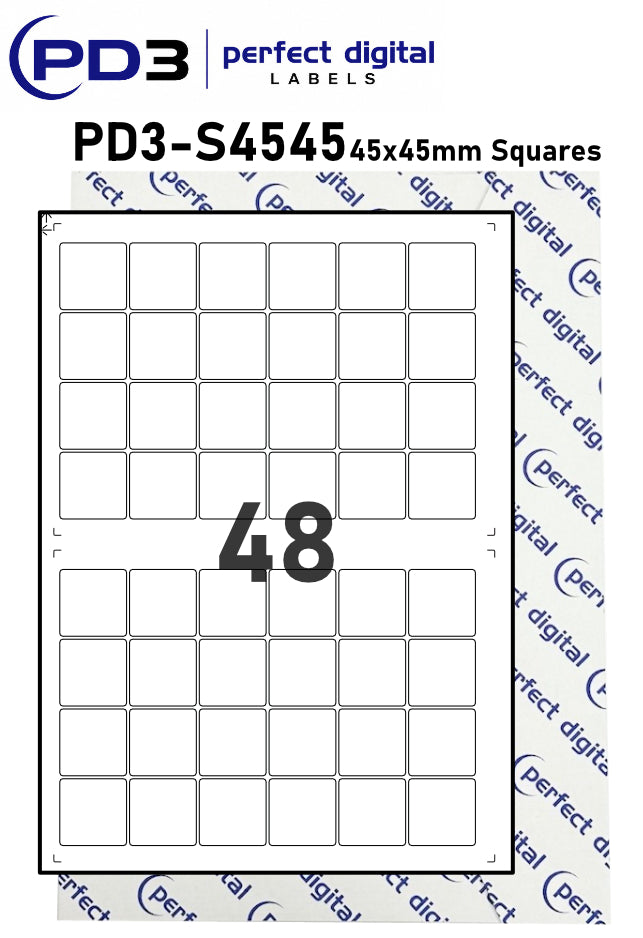 PD3-S4545 SRA3 Digital Labels 45x45mm Squares
