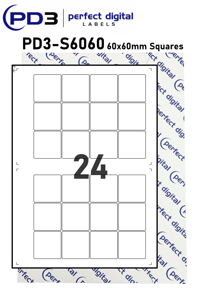 PD3-S6060 SRA3 Digital Labels 60x60mm Squares